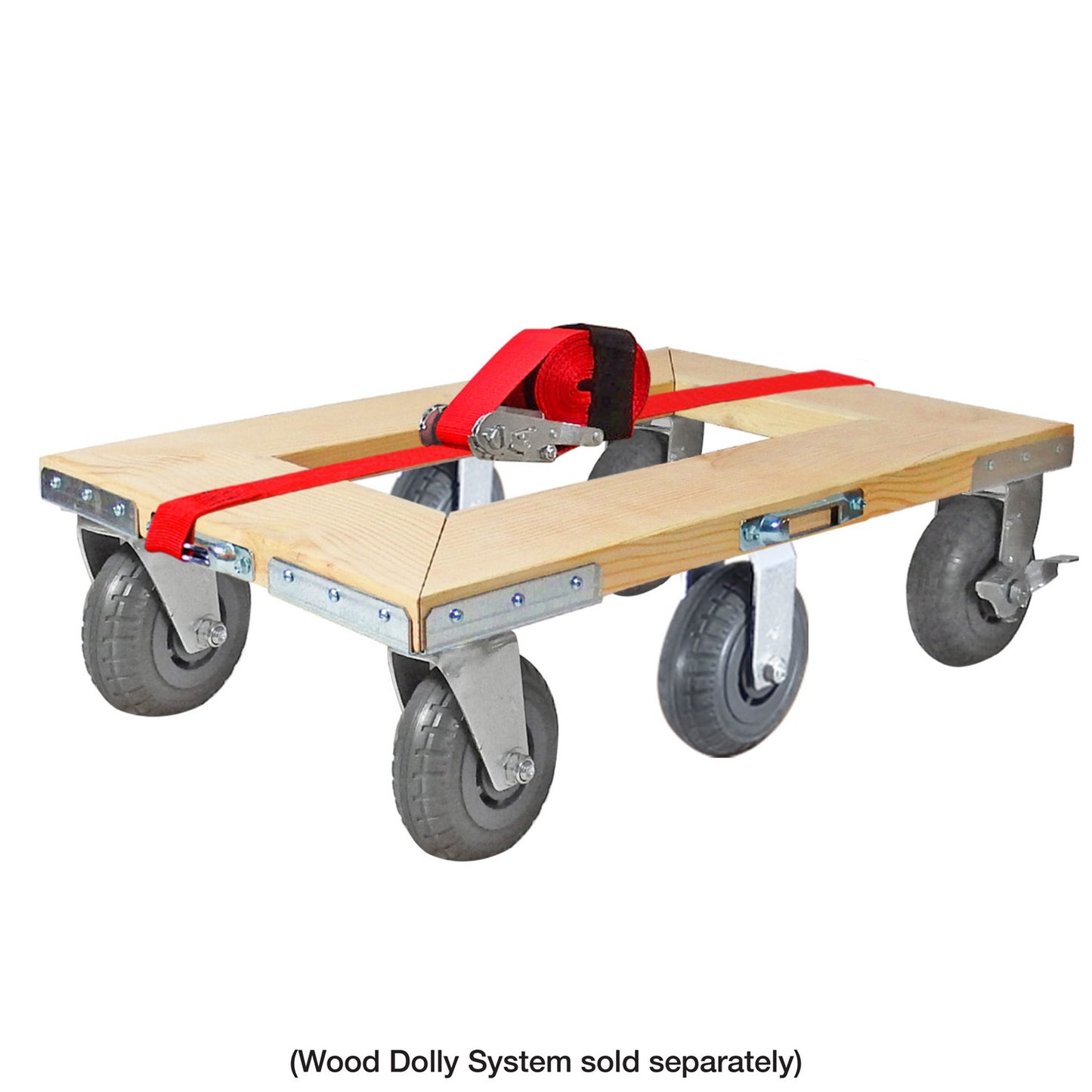 SNAP-LOC Wood Dolly Caster Steering Kit 6" Synthetic Rubber