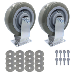 SNAP-LOC Wood Dolly Caster Steering Kit 6" Polyurethane
