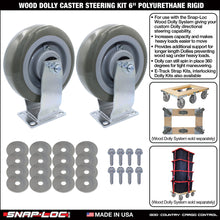 WOOD DOLLY BRACKET KIT  (no casters)