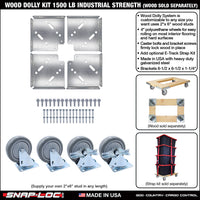 WOOD DOLLY BRACKET KIT  (no casters)