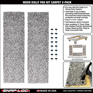 WOOD DOLLY BRACKET KIT  (no casters)