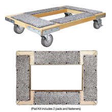 SNAP-LOC Wood Dolly Pad Kit Carpet 5"x17.5" 2-Pack