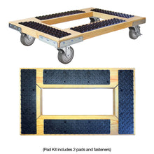 SNAP-LOC Wood Dolly Pad Kit Rubber 4"x17.5" 2-Pack