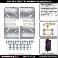 WOOD DOLLY BRACKET KIT  (no casters)
