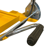 Single Scissor Lift Table 440 lbs. 39.4 " lifting height with durable big rubber load wheel
