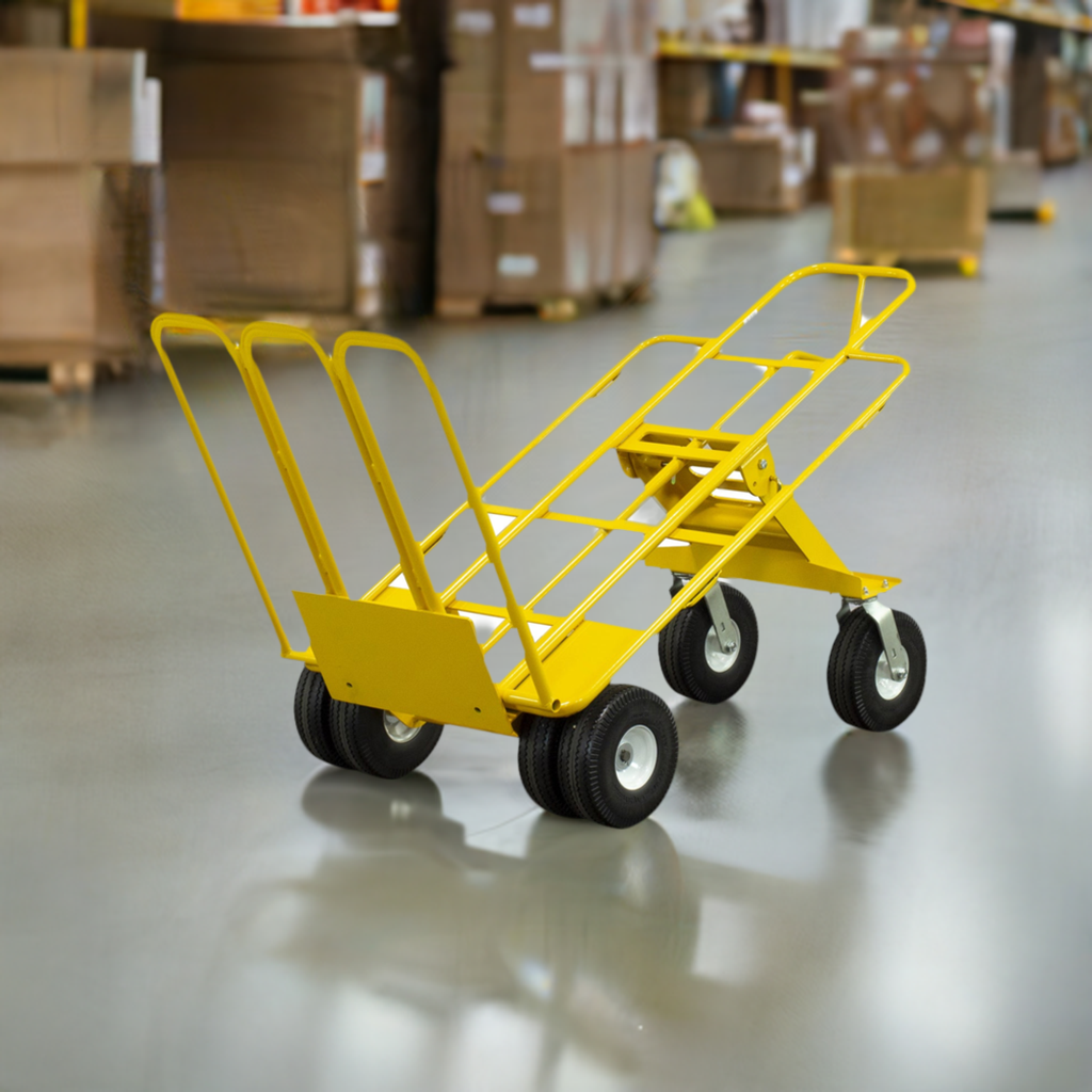 E-Track Hand Truck – All-Terrain, 1,000 lb Capacity with Load Bar and 6-Wheel 10” Flat-Free Tires