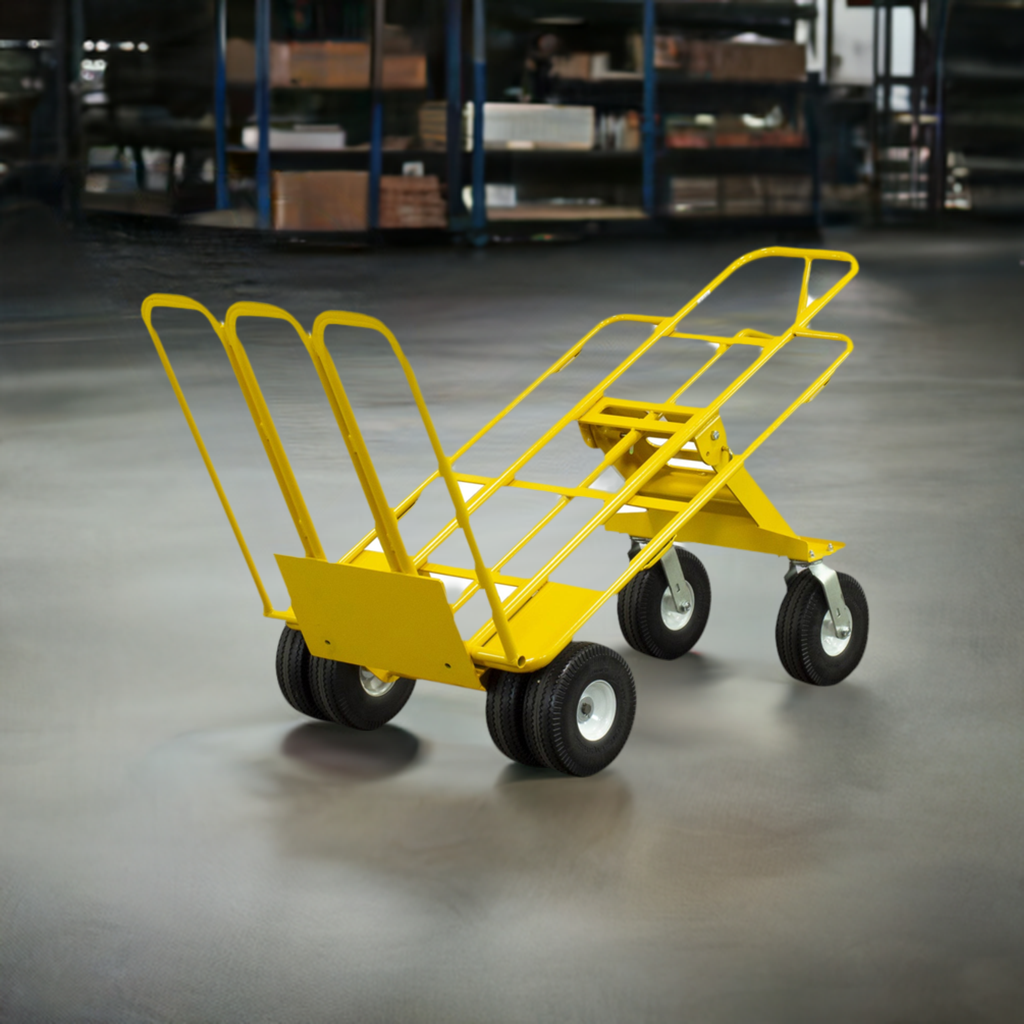 E-Track Hand Truck – All-Terrain, 1,000 lb Capacity with Load Bar and 6-Wheel 10” Flat-Free Tires
