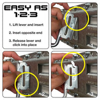 Snap-Loc E-Track J-Hook – 4”, Multi-Purpose – 2-Pac