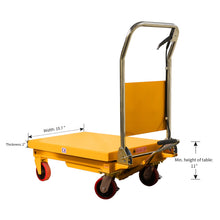 Single Scissor Lift Table 660 lbs. 35.4" lifting height