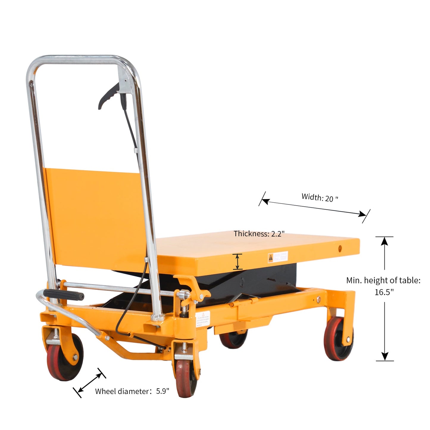 Single Scissor Lift Table 1760 lbs. 39.5" lifting height