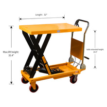 Single Scissor Lift Table  1100lbs. 35.4" lifting height