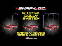 Snap-Loc E-Track Dolly – Industrial Strength, 1,500 lb Capacity with 4" Polyurethane Swivel Casters - Red