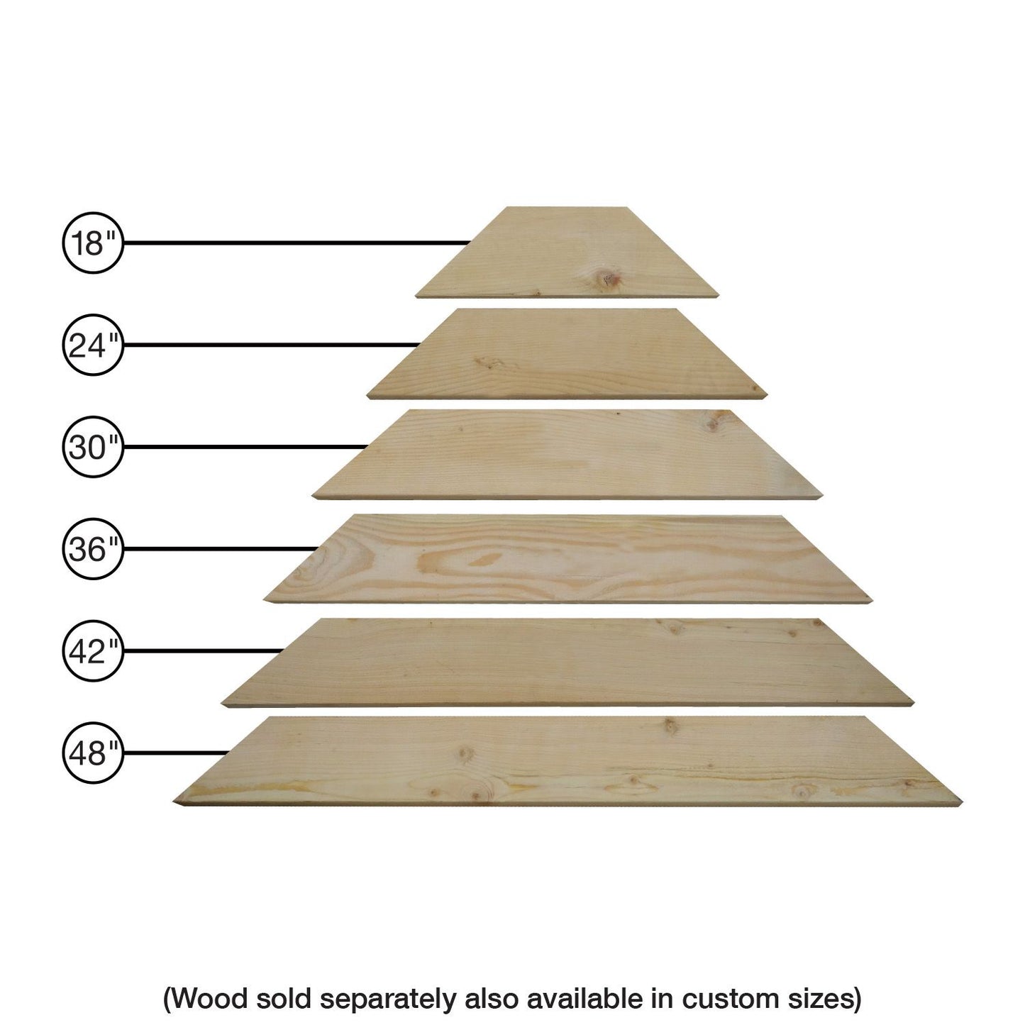 2x WOOD BEAM 20 INCH