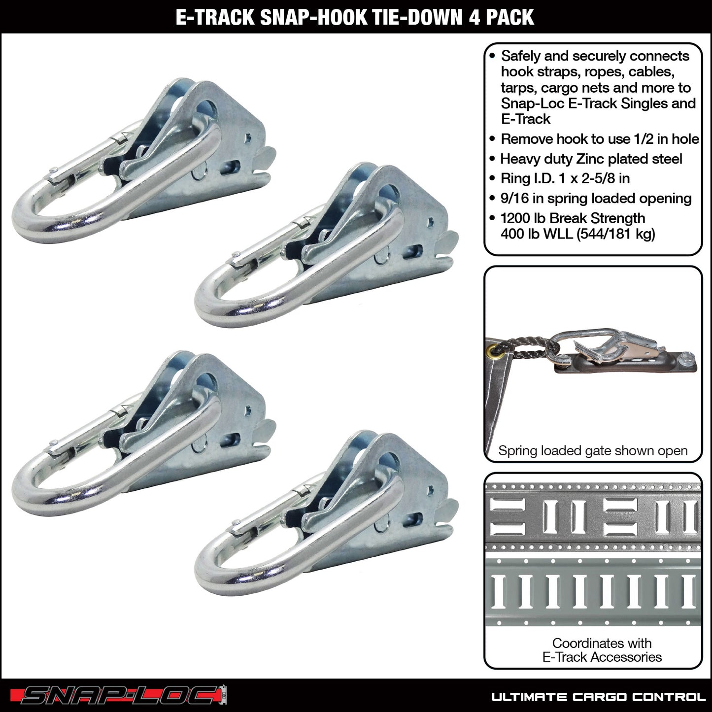 Snap-Loc E-Track Snap-Hook Carabiner – Logistic Tie-Down