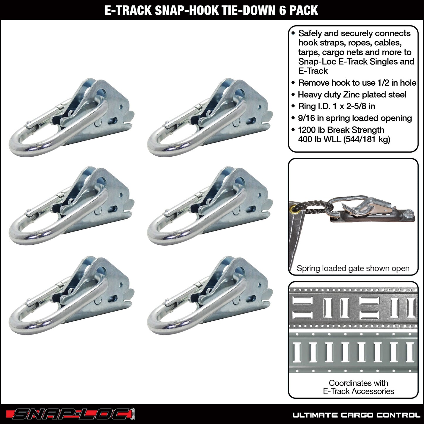 Snap-Loc E-Track Snap-Hook Carabiner – Logistic Tie-Down