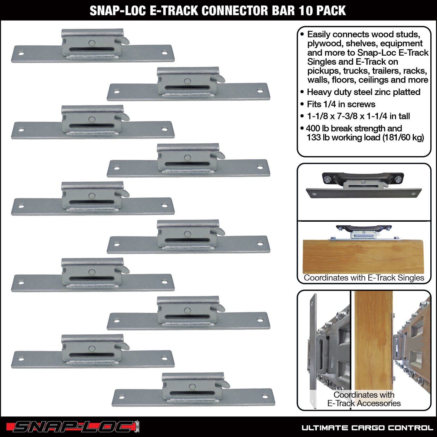 Snap-Loc E-Track Connector Bar – Logistic Tie-Down
