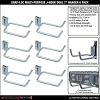 Snap-Loc E-Track Dual J-Hook – 8”, Multi-Purpose