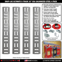 Fast-Track E-Track; USA Galvanized Steel Horizontal Vertical