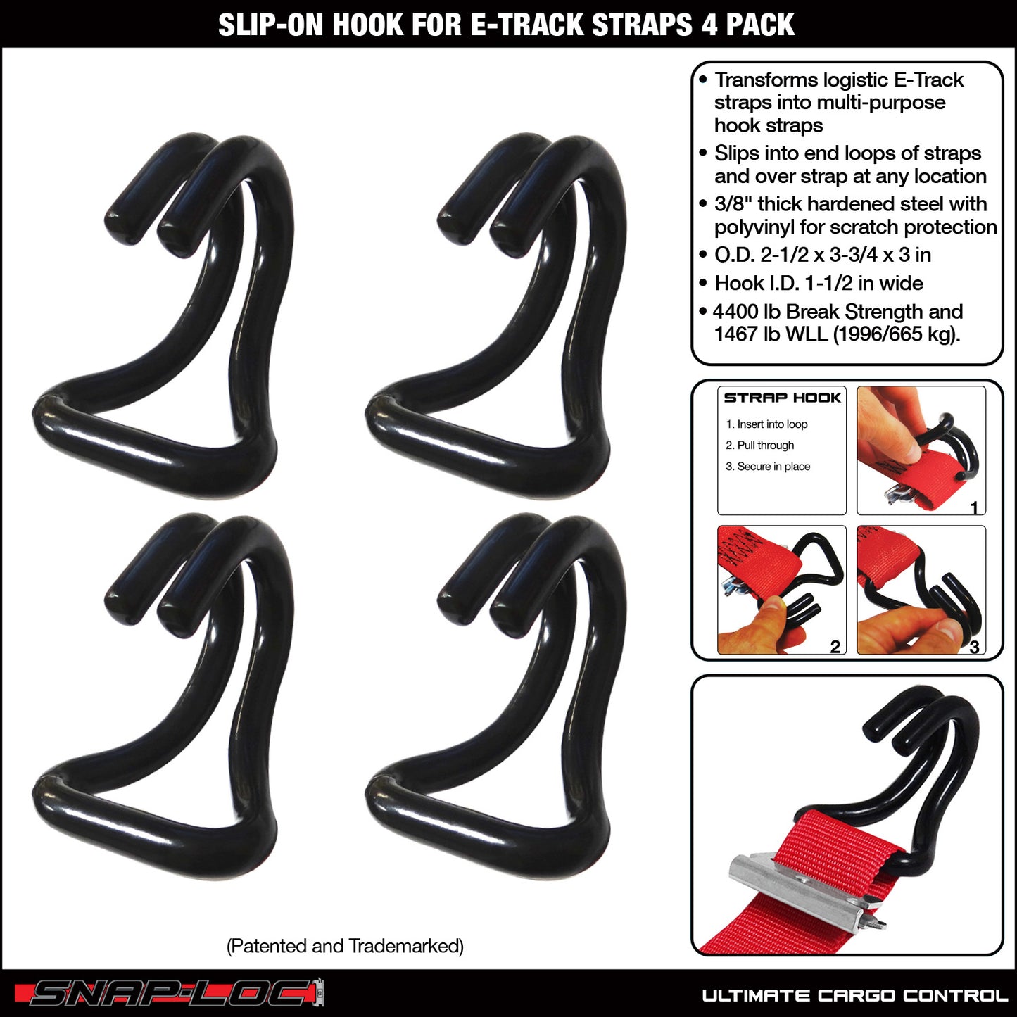 Snap-Loc E-Track Strap Hook Adapter – Slip-On