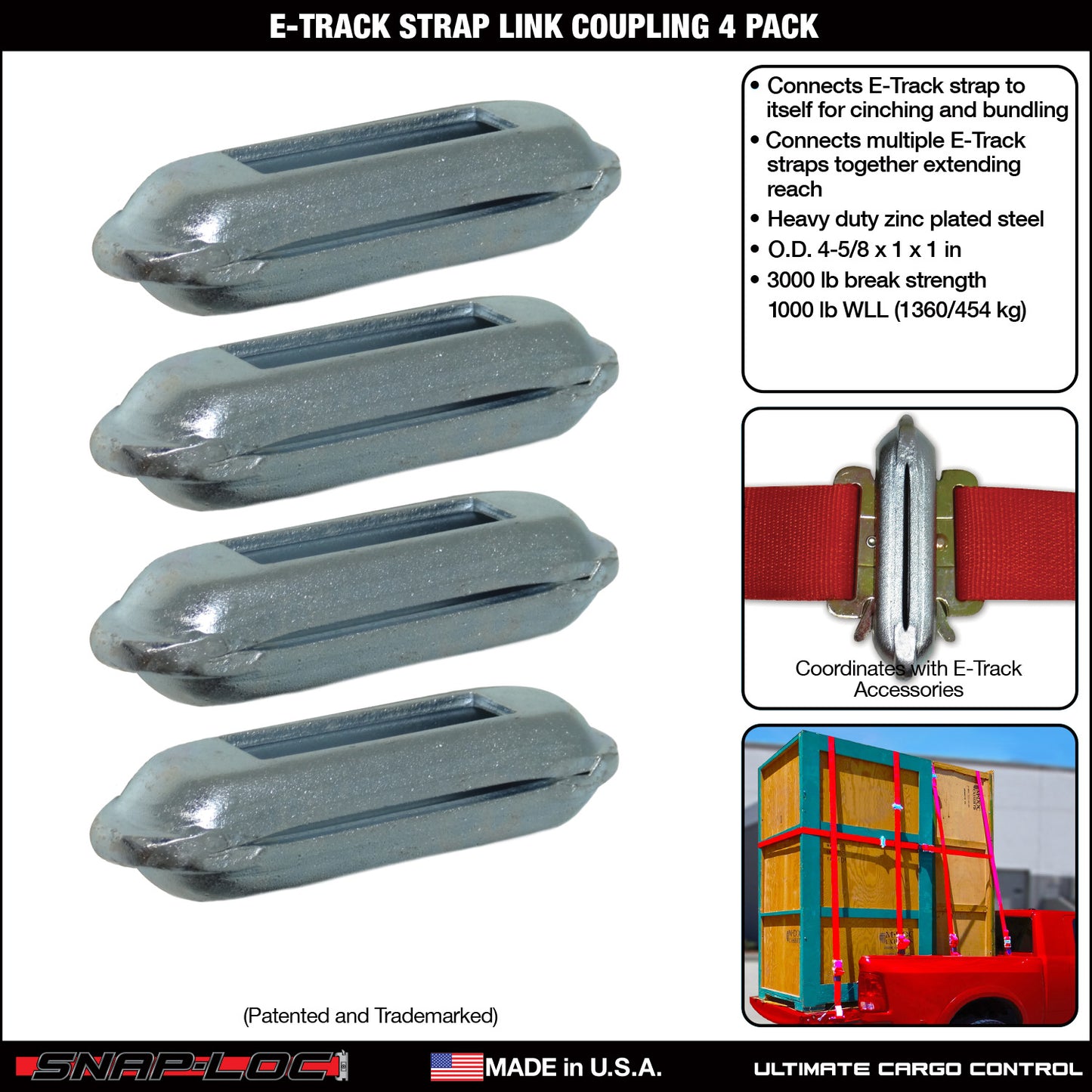 Snap-Loc E-Track Strap Link Coupling – Cinch