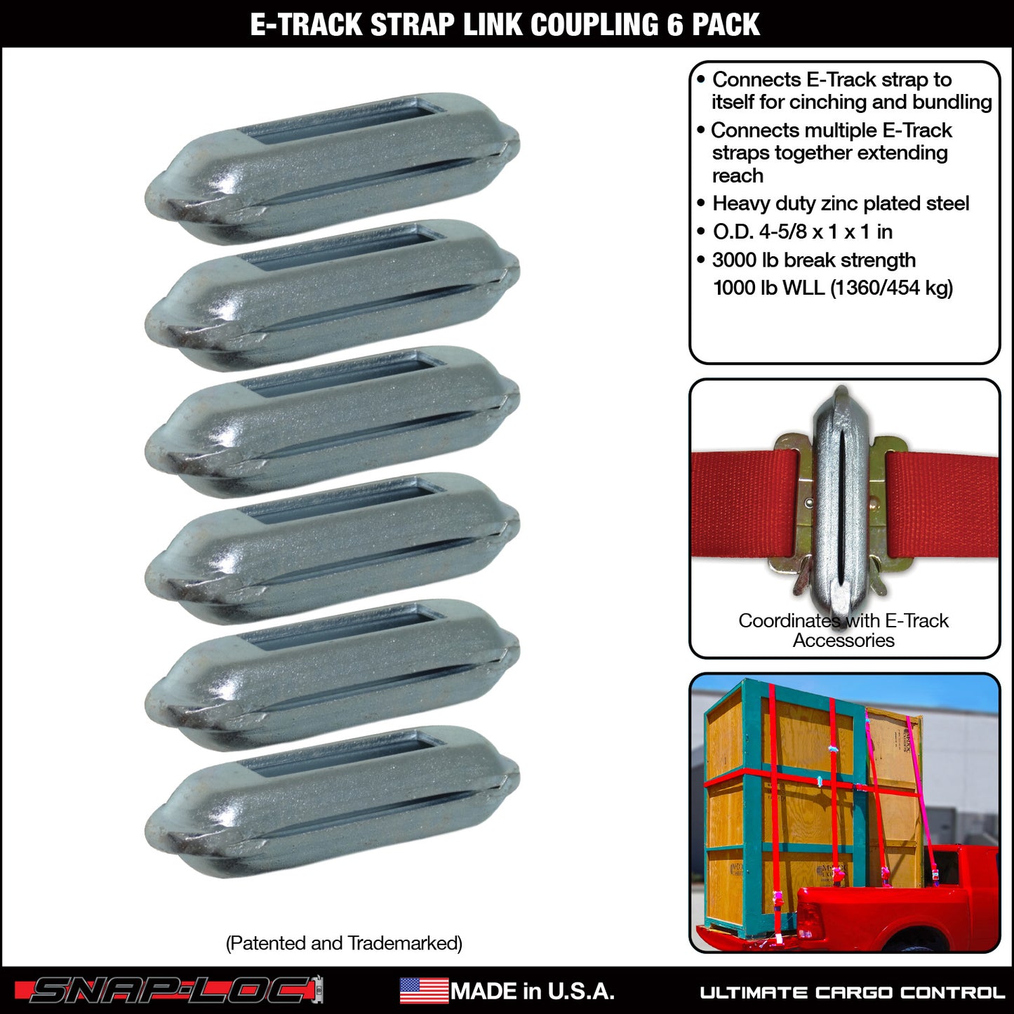 Snap-Loc E-Track Strap Link Coupling – Cinch