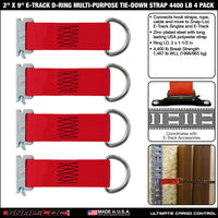Snap-Loc 2” x 9” E-Track D-Ring Strap – 4,400 lb