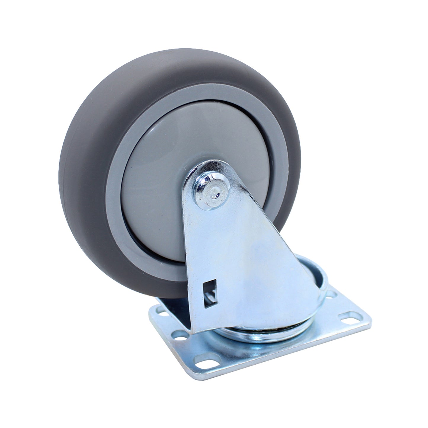 Snap-Loc 4-inch general-purpose thermoplastic swivel caster wheel, rated 300 lb, with non-marking tread for hard floors and sensitive flooring.