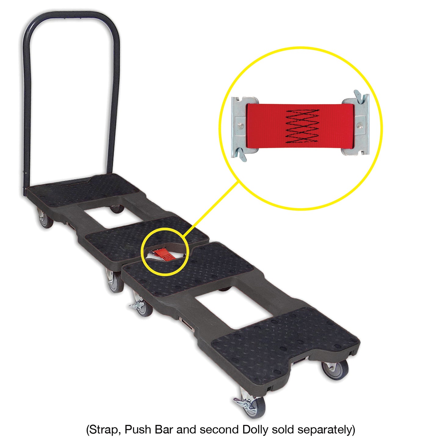 Snap-Loc E-Track Dolly – General Purpose, 1,200 lb Capacity with 4" Swivel Thermoplastic Casters