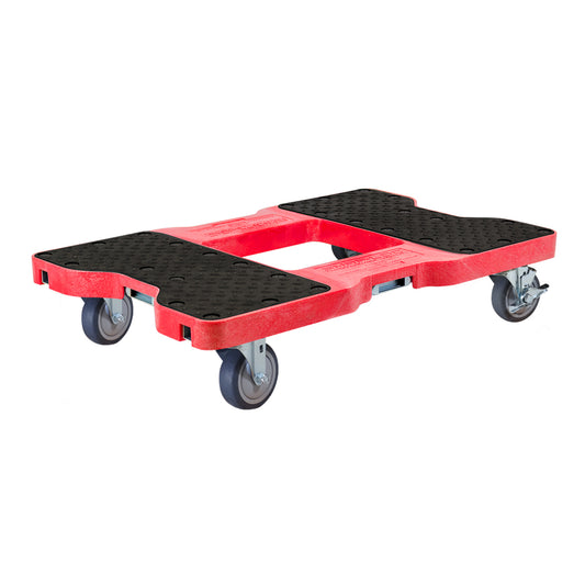 Snap-Loc E-Track Dolly – General Purpose, 1,200 lb Capacity with 4" Swivel Thermoplastic Casters - Red