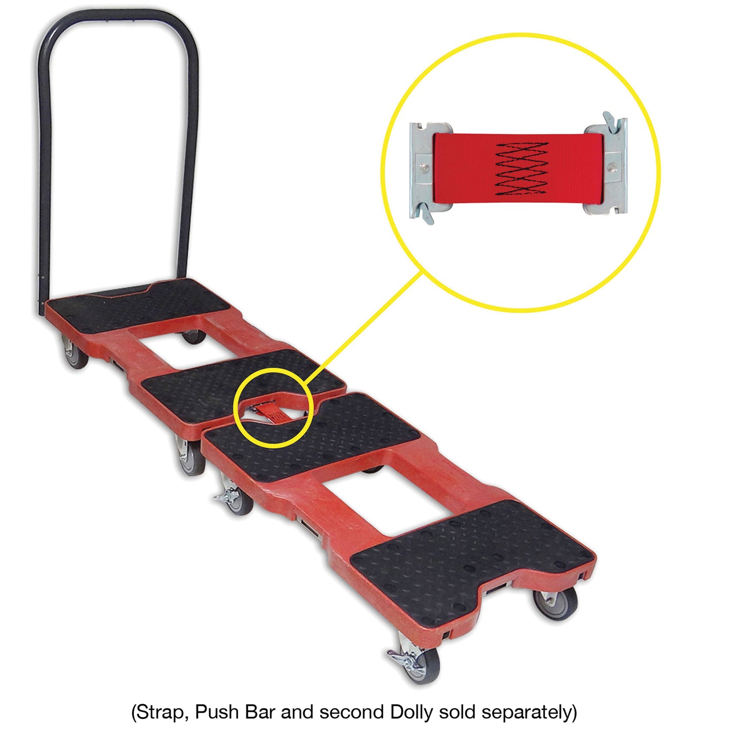 Snap-Loc E-Track Dolly – General Purpose, 1,200 lb Capacity with 4" Swivel Thermoplastic Casters