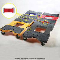 Snap-Loc E-Track Dolly – General Purpose, 1,200 lb Capacity with 4" Swivel Thermoplastic Casters