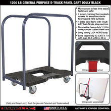 SNAP-LOC 1,200 lb General Purpose E-Track Panel Cart Dolly Black