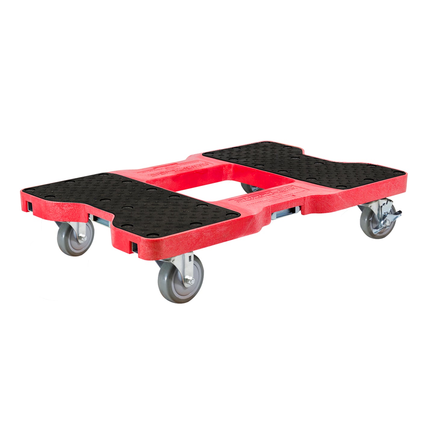 Snap-Loc E-Track Dolly – Industrial Strength, 1,500 lb Capacity with 4" Polyurethane Swivel Casters - Red