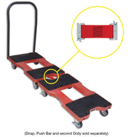Snap-Loc E-Track Dolly – Industrial Strength, 1,500 lb Capacity with 4" Polyurethane Swivel Casters - Red