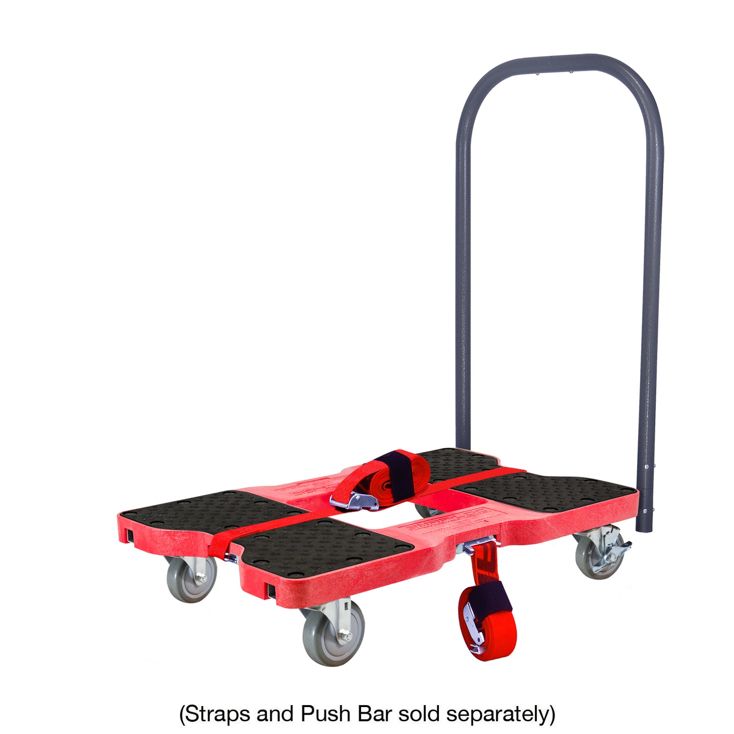 Snap-Loc E-Track Dolly – Industrial Strength, 1,500 lb Capacity with 4" Polyurethane Swivel Casters - Red