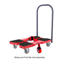 Snap-Loc E-Track Dolly – Industrial Strength, 1,500 lb Capacity with 4" Polyurethane Swivel Casters - Red