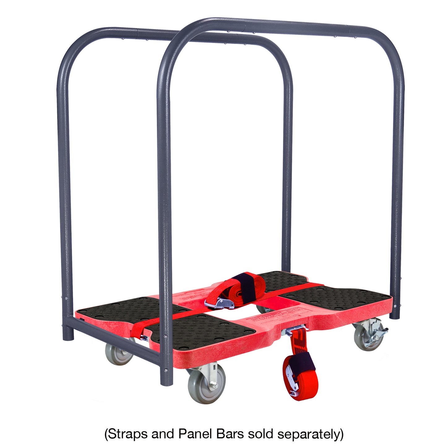 Snap-Loc E-Track Dolly – Industrial Strength, 1,500 lb Capacity with 4" Polyurethane Swivel Casters - Red