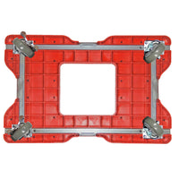 Snap-Loc E-Track Dolly – Industrial Strength, 1,500 lb Capacity with 4" Polyurethane Swivel Casters - Red