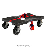 Snap-Loc E-Track Dolly – All-Terrain, 1,500 lb Capacity with 6" Solid Rubber Casters - Red
