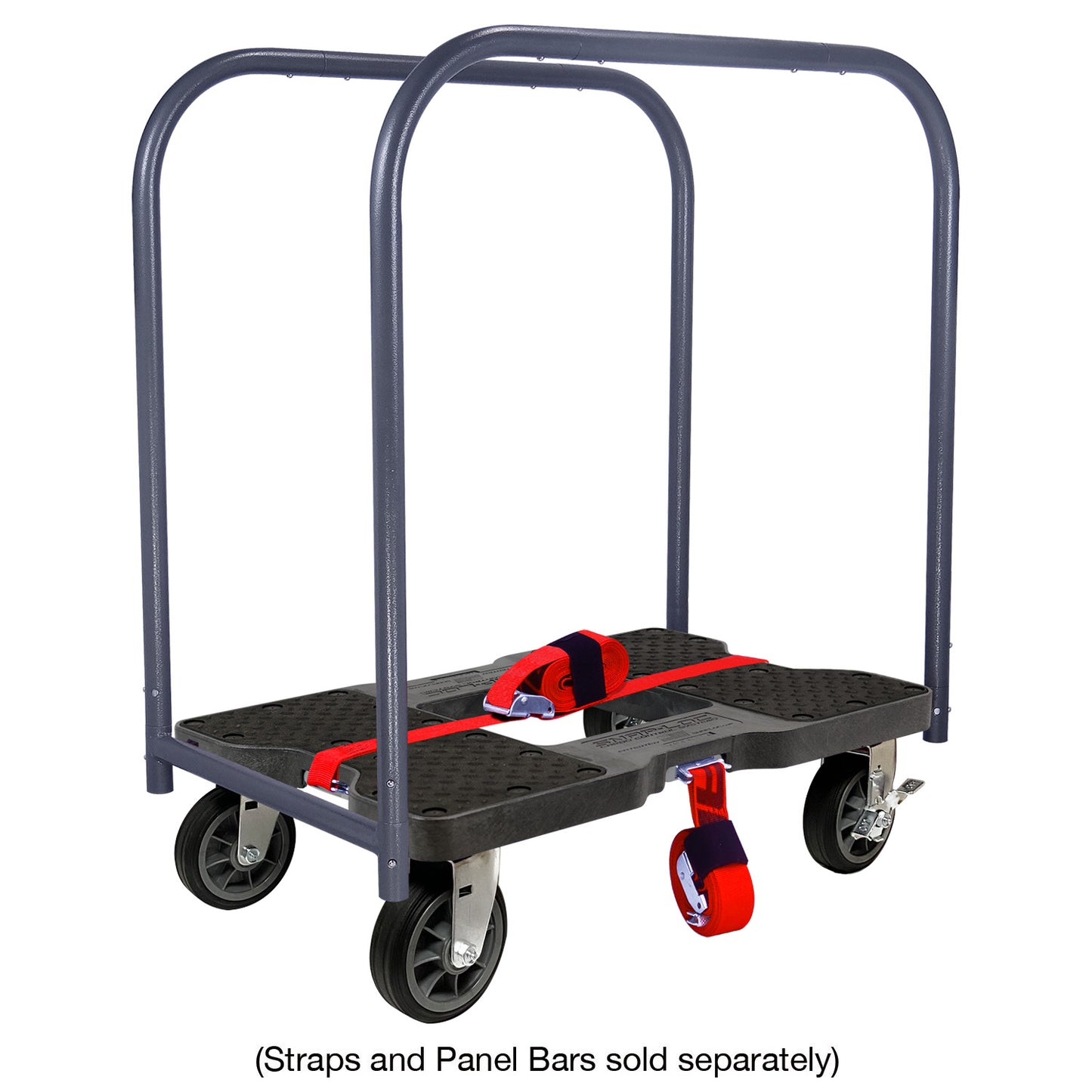 Snap-Loc E-Track Dolly – All-Terrain, 1,500 lb Capacity with 6" Solid Rubber Casters - Red