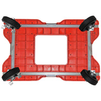Snap-Loc E-Track Dolly – All-Terrain, 1,500 lb Capacity with 6" Solid Rubber Casters - Red