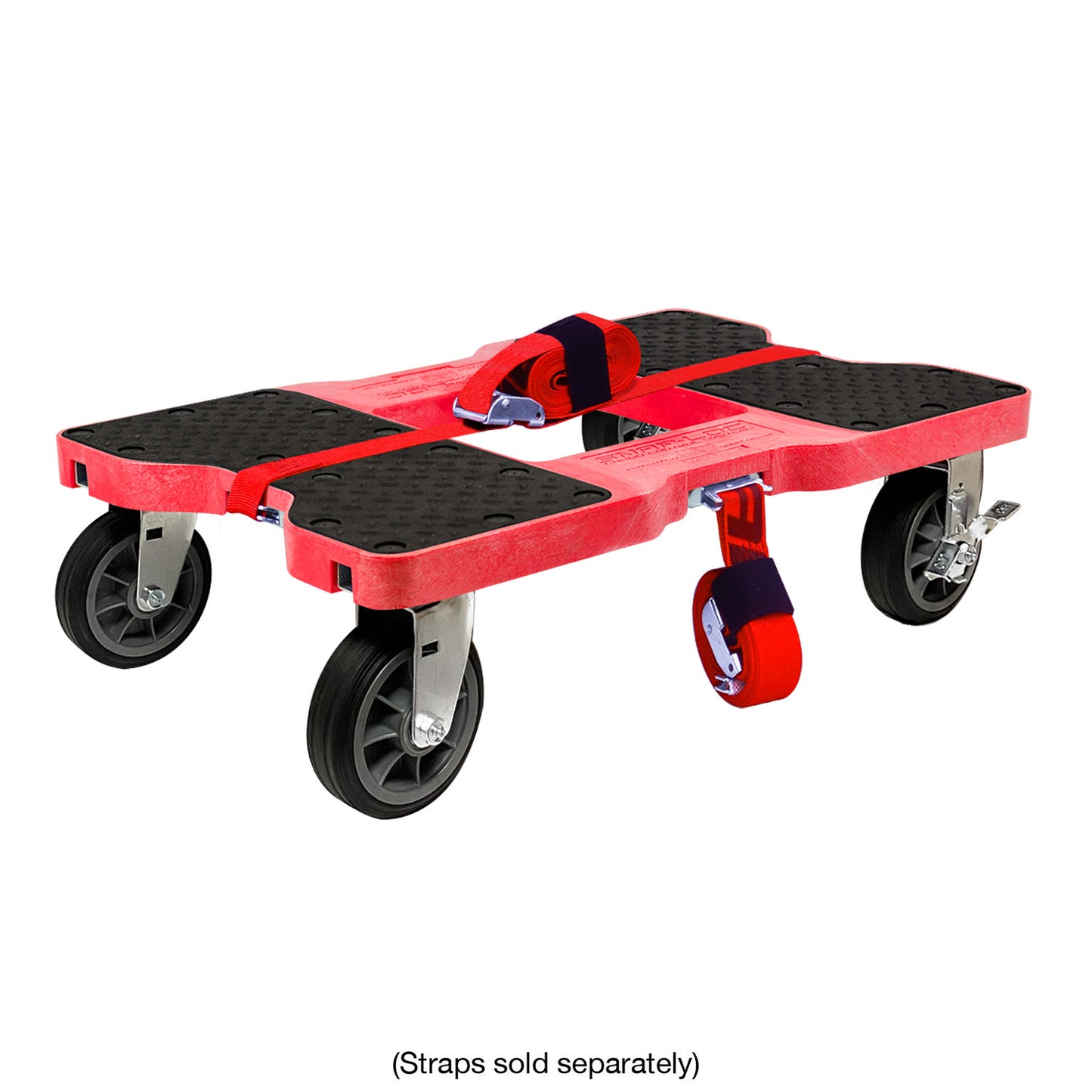 Snap-Loc E-Track Dolly – All-Terrain, 1,500 lb Capacity with 6" Solid Rubber Casters - Red