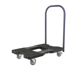 SNAP-LOC 1,500 lb Industrial Strength E-Track Push Cart Dolly Black