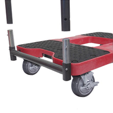 SNAP-LOC 1,500 lb Industrial Strength E-Track Push Cart Dolly Red