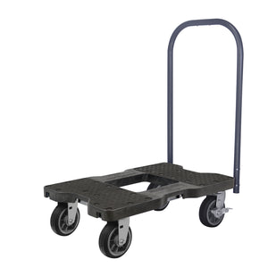 SNAP-LOC 1,500 lb All-Terrain E-Track Push Cart Dolly Black