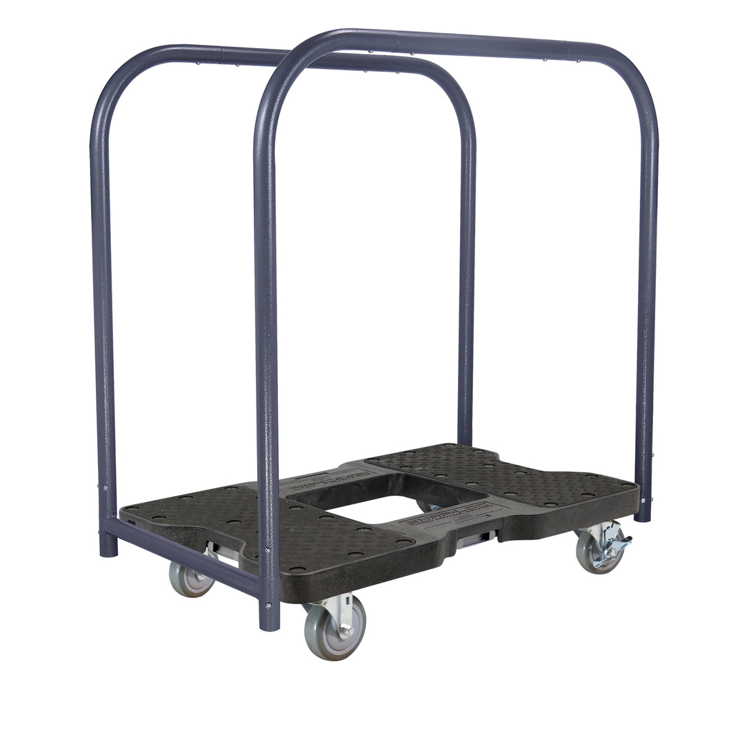 SNAP-LOC 1,500 lb Industrial Strength E-Track Panel Cart Dolly Black