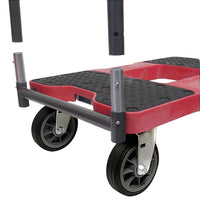 Snap-Loc E-Track Dolly – All-Terrain, 1,500 lb Capacity with 6" Solid Rubber Casters - Red