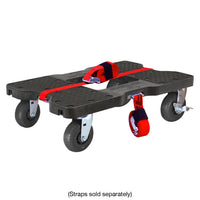 Snap-Loc E-Track Dolly – Extreme-Duty, 1,600 lb Capacity with 6" Solid Synthetic Rubber Casters - Red