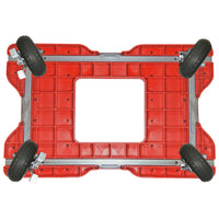 Snap-Loc E-Track Dolly – Extreme-Duty, 1,600 lb Capacity with 6" Solid Synthetic Rubber Casters - Red