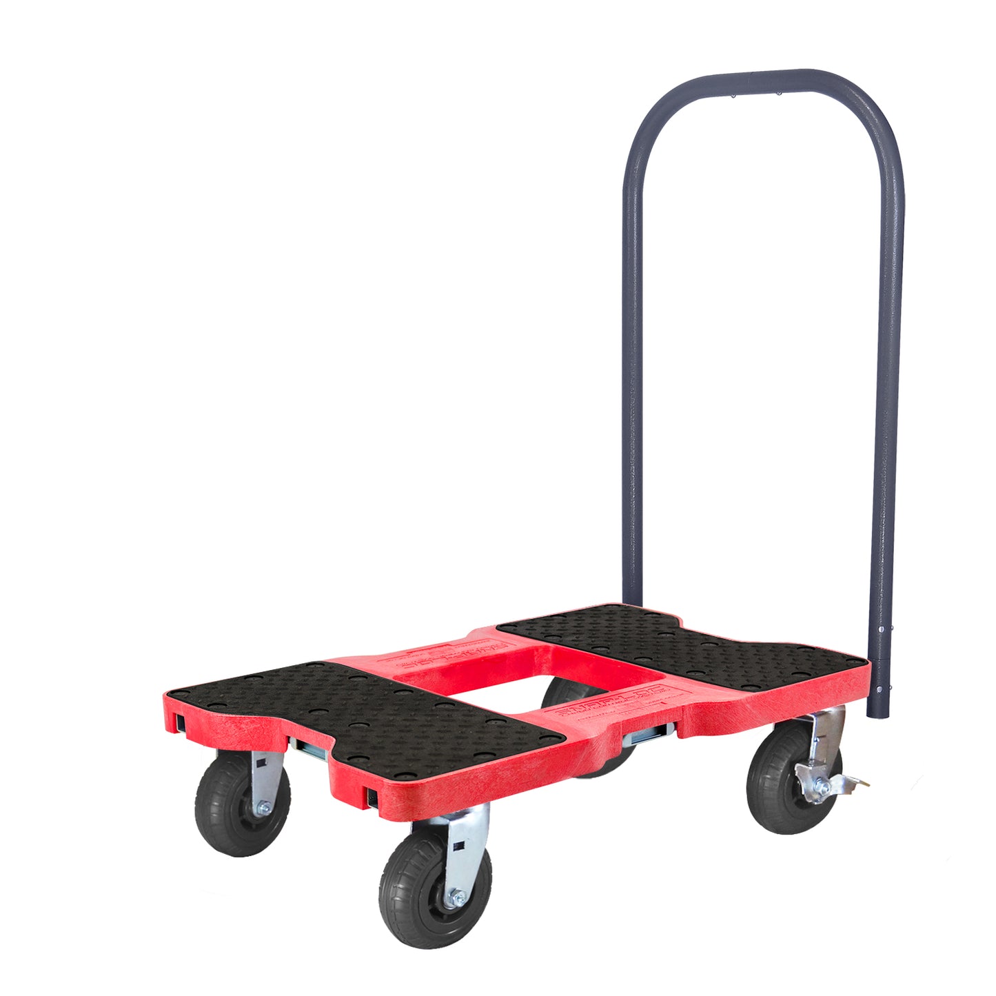 Snap-Loc E-Track Dolly – Extreme-Duty, 1,600 lb Capacity with 6" Solid Synthetic Rubber Casters - Red